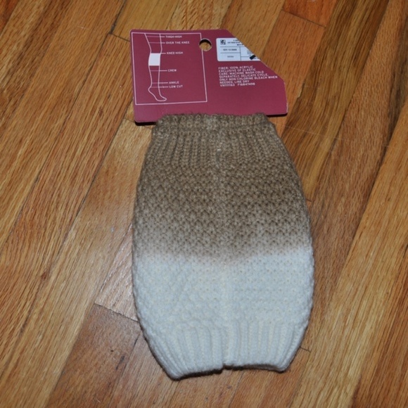 'FINAL' NEW Neutral Ombre Boot Cuff Socks NWT - Picture 5 of 8